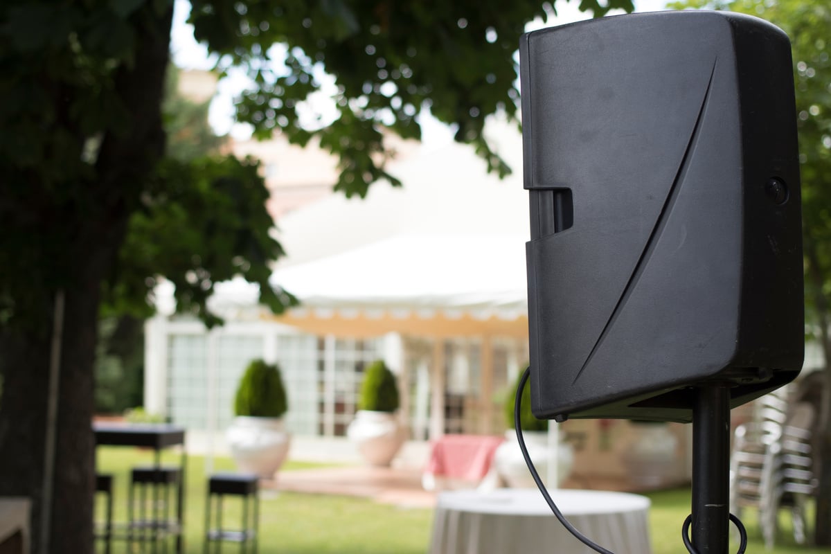 Wedding party dj speakers